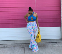 Load image into Gallery viewer, High waist floral pants