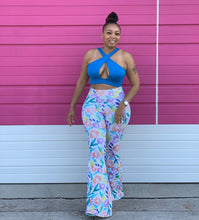 Load image into Gallery viewer, High waist floral pants
