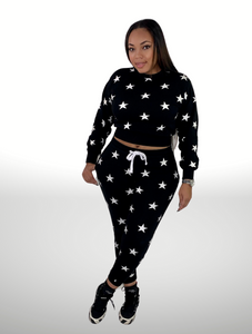 Star print sweatsuit