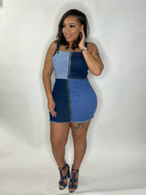 Load image into Gallery viewer, Patchwork Denim Dress