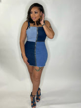Load image into Gallery viewer, Patchwork Denim Dress