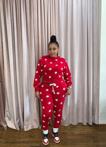Star print sweatsuit